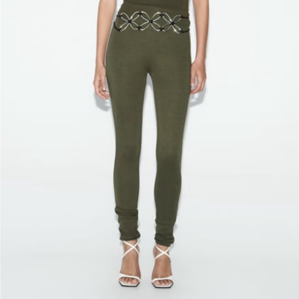 NEW ZARA stretch knit leggings size small